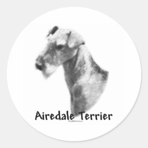 Airedale Terrier Charcoal Sticker