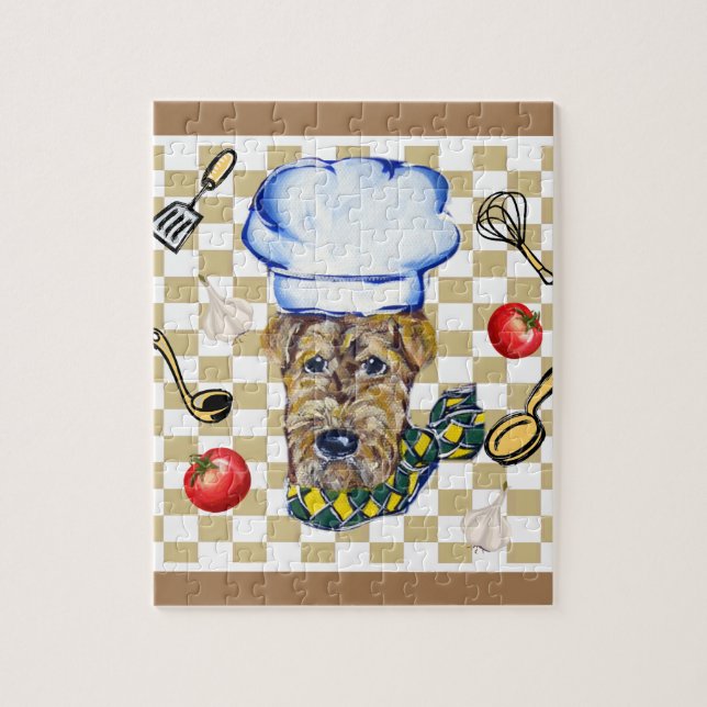 Airedale Terrier Chef Jigsaw Puzzle (Vertical)