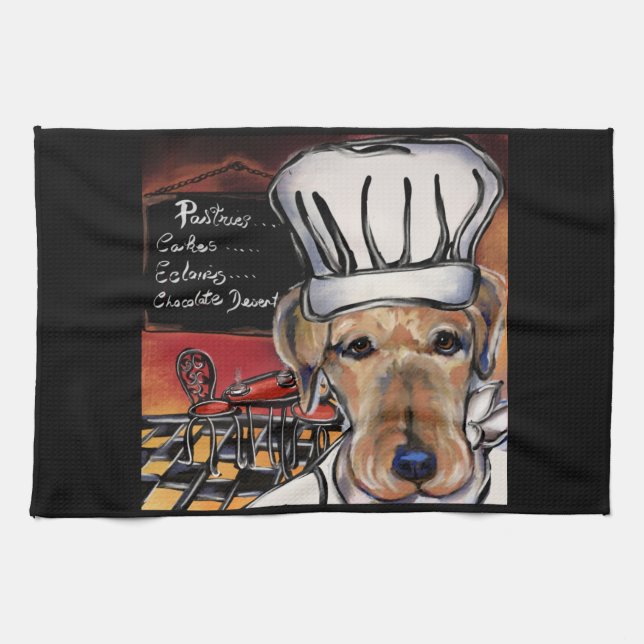 Airedale Terrier Chef     Kitchen Towel (Horizontal)