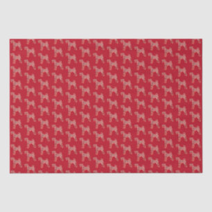 Airedale Terrier Christmas Dog Silhouette Red Tissue Paper