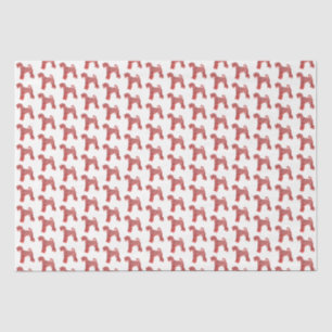 Airedale Terrier Christmas Dog Silhouette White Tissue Paper