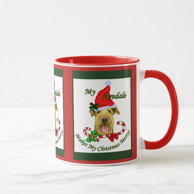 Airedale Terrier Christmas Gifts Mug (Right)