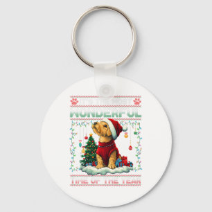 Airedale Terrier Christmas Tree Decorations Dog Lo Keychain