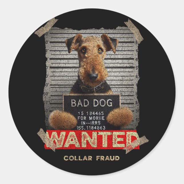 Airedale Terrier Classic Round Sticker (Front)