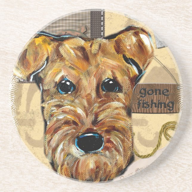 AIREDALE TERRIER COASTER (Front)
