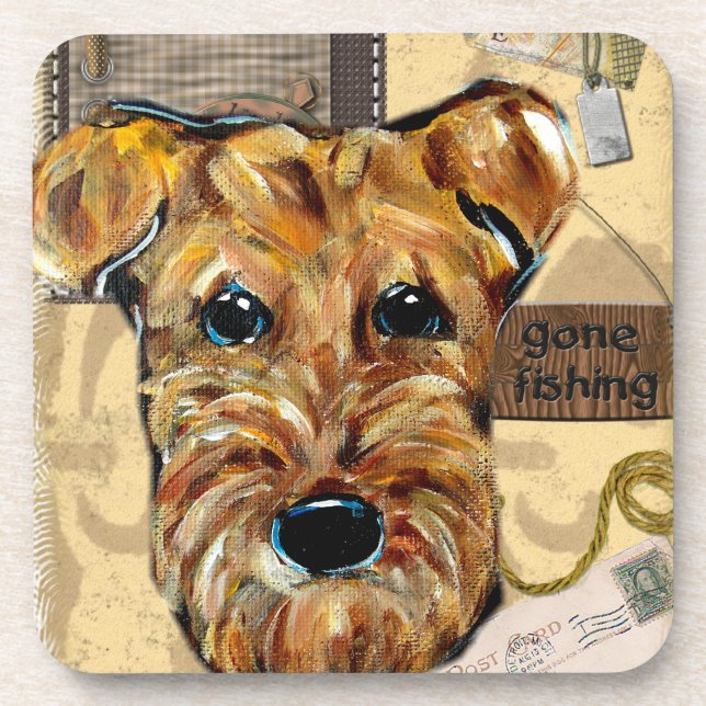 AIREDALE TERRIER COASTER (Front)