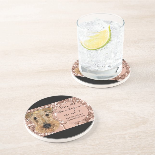 AIREDALE TERRIER   COASTER (Side)