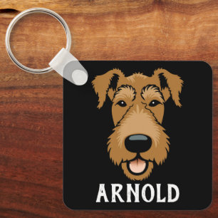 Airedale Terrier Custom Dog Name Personalized Keychain