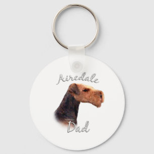 Airedale Terrier Dad 2 Keychain