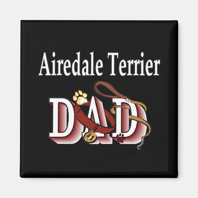 Airedale Terrier Dad Magnet (Front)