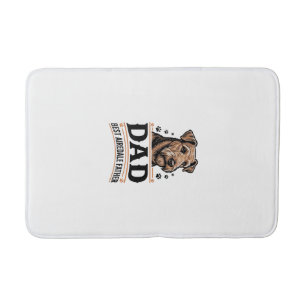 Airedale Terrier Dad Vintage Dog Father Shirt_1 Bath Mat