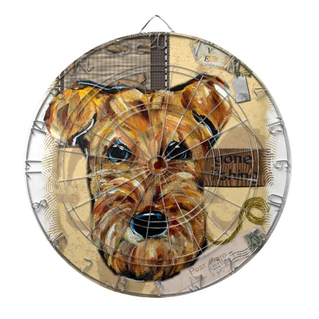 AIREDALE TERRIER DARTBOARD (Front)