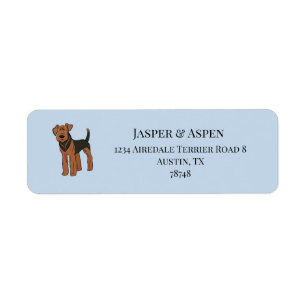 Airedale Terrier Dog Address Lables