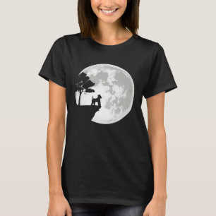 Airedale Terrier Dog Breed Moon Halloween Apparel T-Shirt