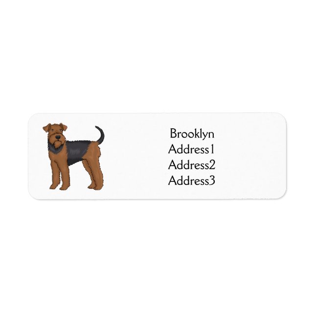 Airedale terrier dog cartoon (Devant)