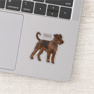 Airedale terrier dog cartoon illustration