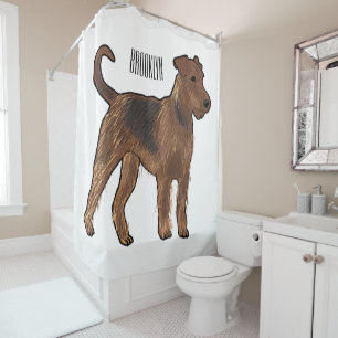 Airedale terrier dog cartoon illustration