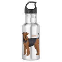 Airedale terrier dog cartoon illustration