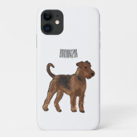 Airedale terrier dog cartoon illustration