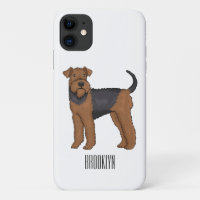 Airedale terrier dog cartoon illustration