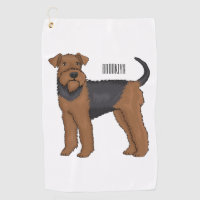 Airedale terrier dog cartoon illustration