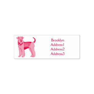Airedale terrier dog cartoon illustration self-inking stamp