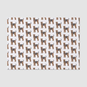 Airedale terrier dog cartoon illustration  tissue paper