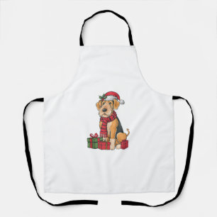 Airedale Terrier Dog Christmas Parties Holiday San Apron