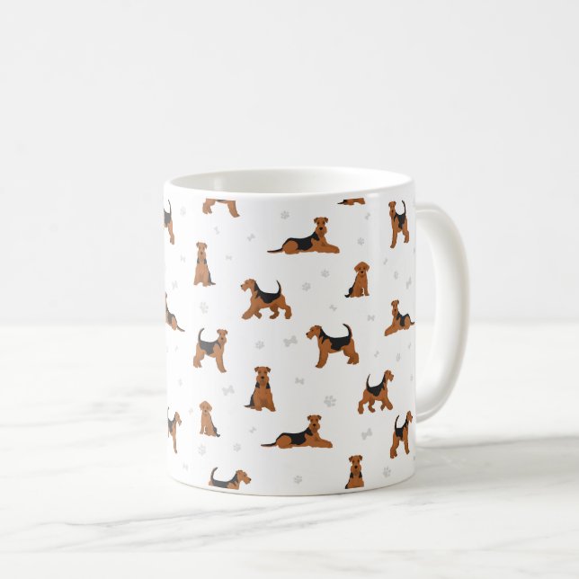 Airedale terrier dog coffee mug (Front Right)