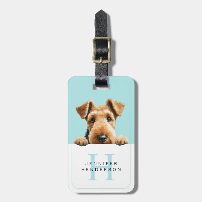 Airedale Terrier Dog Luggage Tags (Front Vertical)