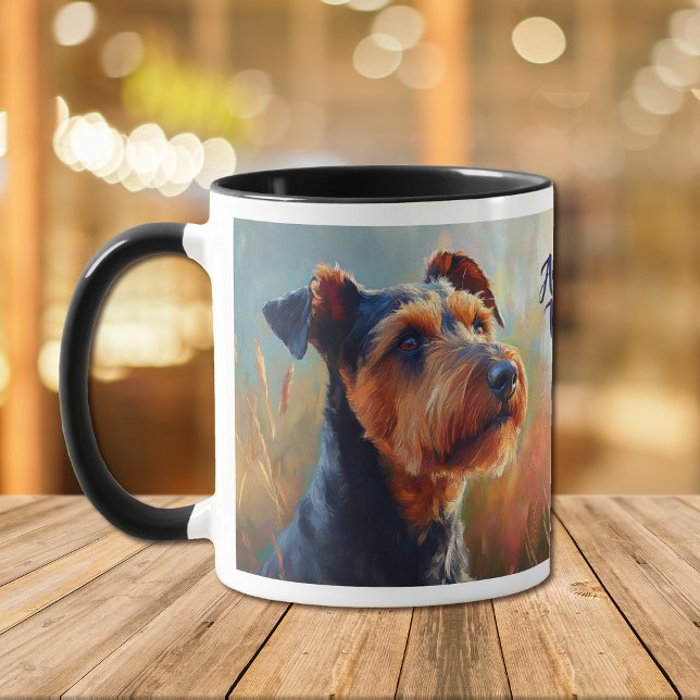 Airedale Terrier Dog Portrait in Field Mug (Creator Uploaded)