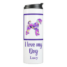 Airedale Terrier Dog Silhouette Purple Pink Y&B