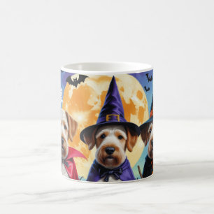 Airedale Terrier Dogs Pumpkin Halloween Funny Coffee Mug