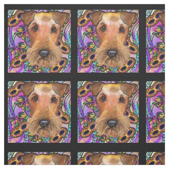 AIREDALE TERRIER FABRIC (Swatch)