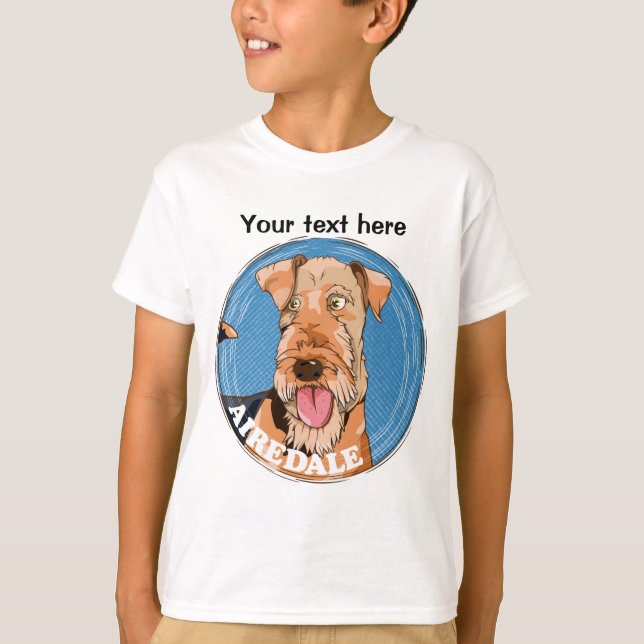 Airedale terrier face T-Shirt (Front)
