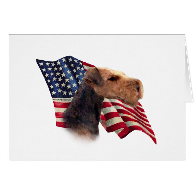 Airedale Terrier Flag (Front Horizontal)