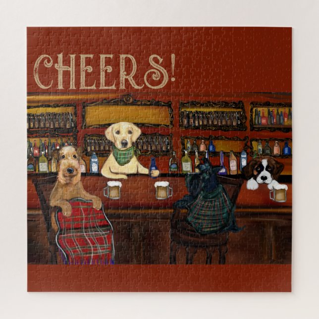  AIREDALE TERRIER  & FRIENDS       JIGSAW PUZZLE (Vertical)