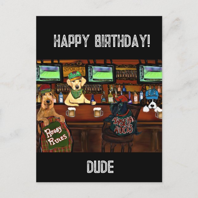 AIREDALE TERRIER & FRIENDS Postcard (Front)