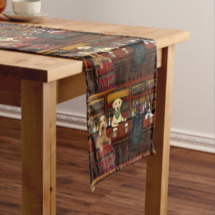 AIREDALE TERRIER & FRIENDS SHORT TABLE RUNNER