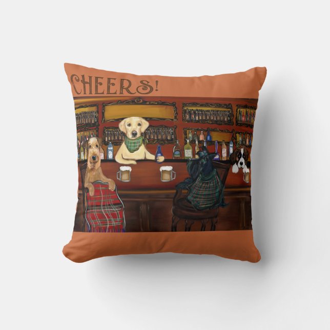  AIREDALE TERRIER  & FRIENDS       THROW PILLOW (Front)