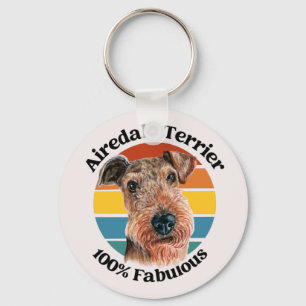 Airedale Terrier funny quote keychain