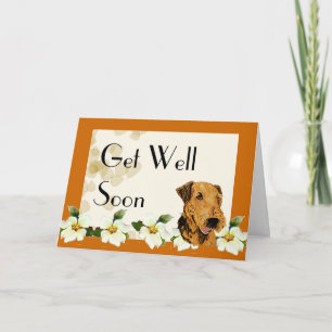 Airedale Terrier Get Well Card