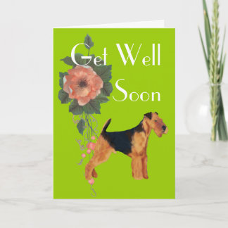 Airedale Terrier Get Well Card