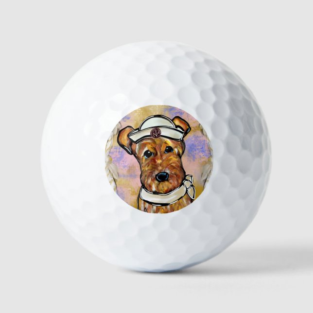 AIREDALE TERRIER   GOLF BALLS (Front)