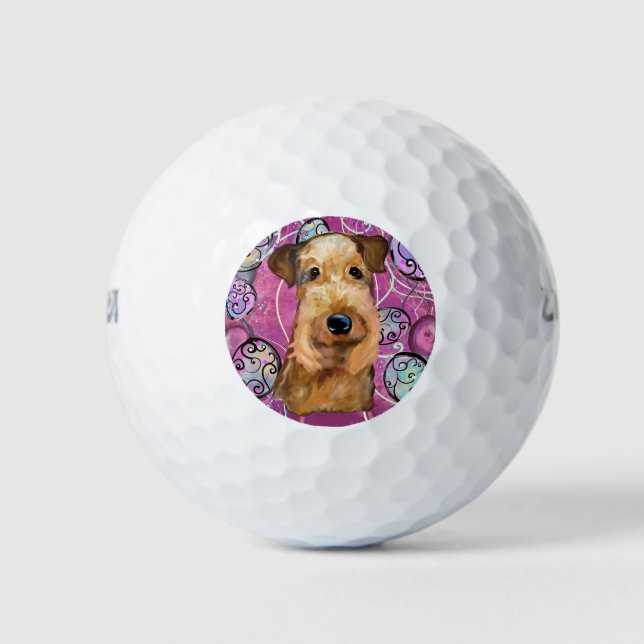  AIREDALE  TERRIER   GOLF BALLS (Front)