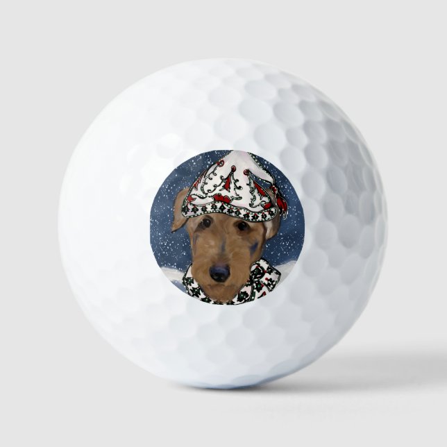  AIREDALE TERRIER      GOLF BALLS (Front)