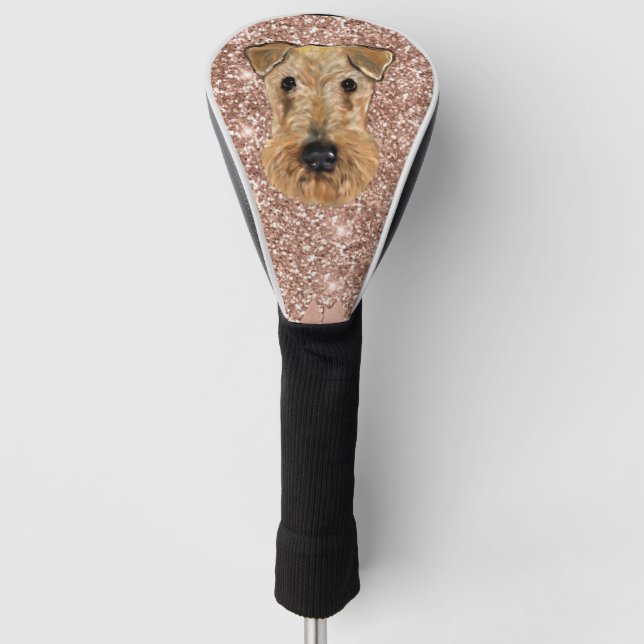 AIREDALE  TERRIER    GOLF HEAD COVER (Front)