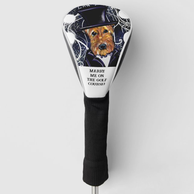 AIREDALE  TERRIER      GOLF HEAD COVER (Front)