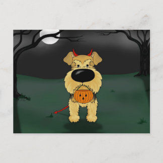 Airedale Terrier Halloween Postcard