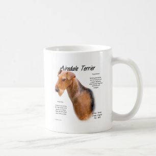 Airedale Terrier History Design Coffee Mug
